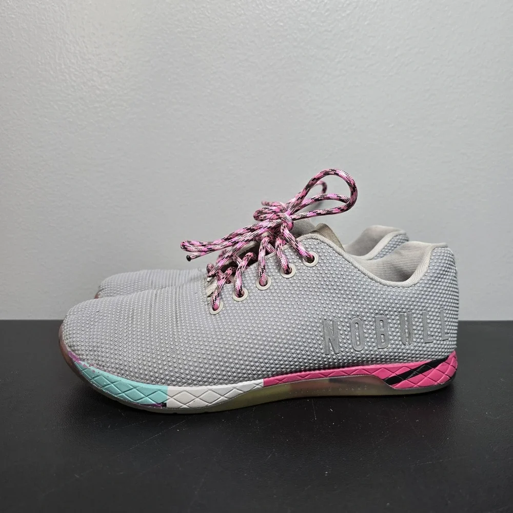NOBULL Shoes Womens 8.5 Gray Trainer CrossFit Gym Training Athletic Sneakers